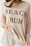 beach bum distressed sweater