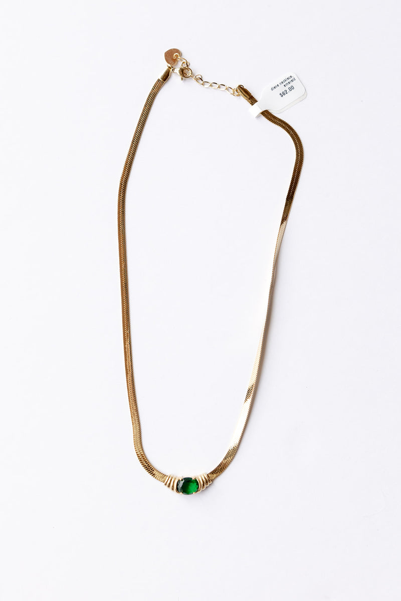 diana necklace, emerald