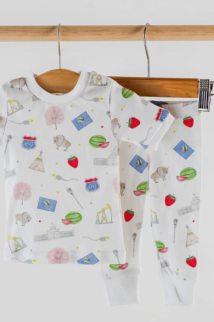 oklahoma organic cotton pajama set