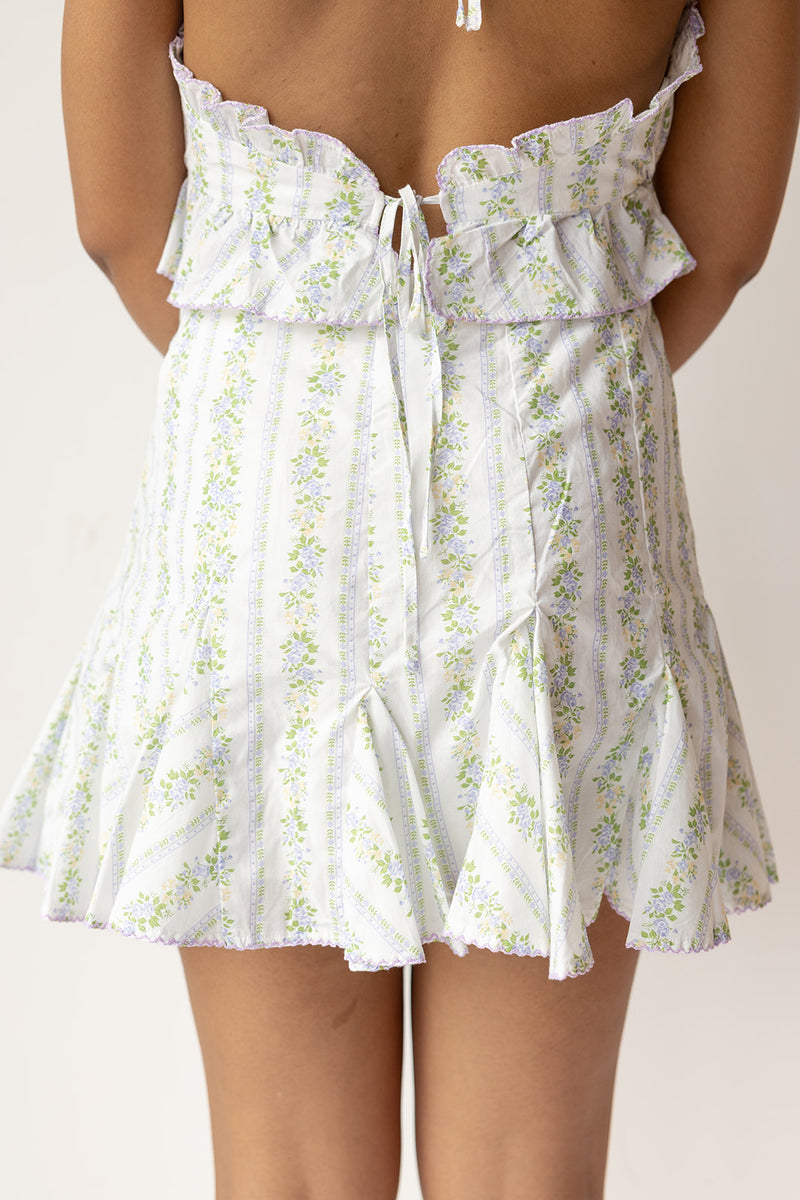 holly floral mini skirt