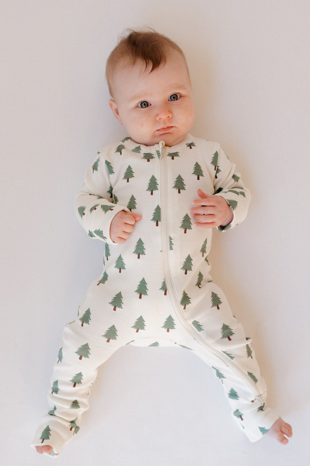 trees organic 2-way zipper romper
