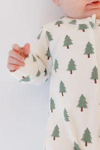 trees organic 2-way zipper romper