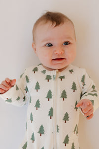 trees organic 2-way zipper romper