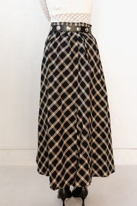 salem plaid midi skirt