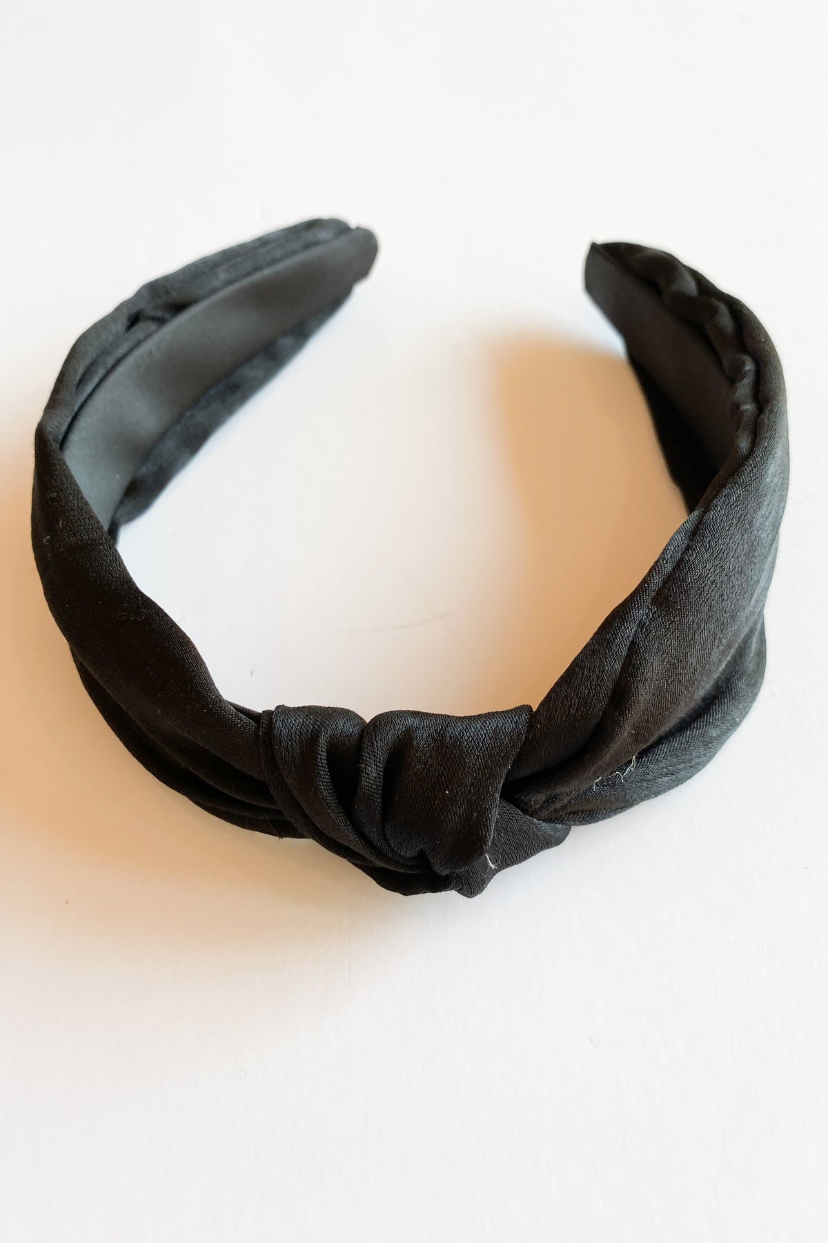 mode, satin top knot headband