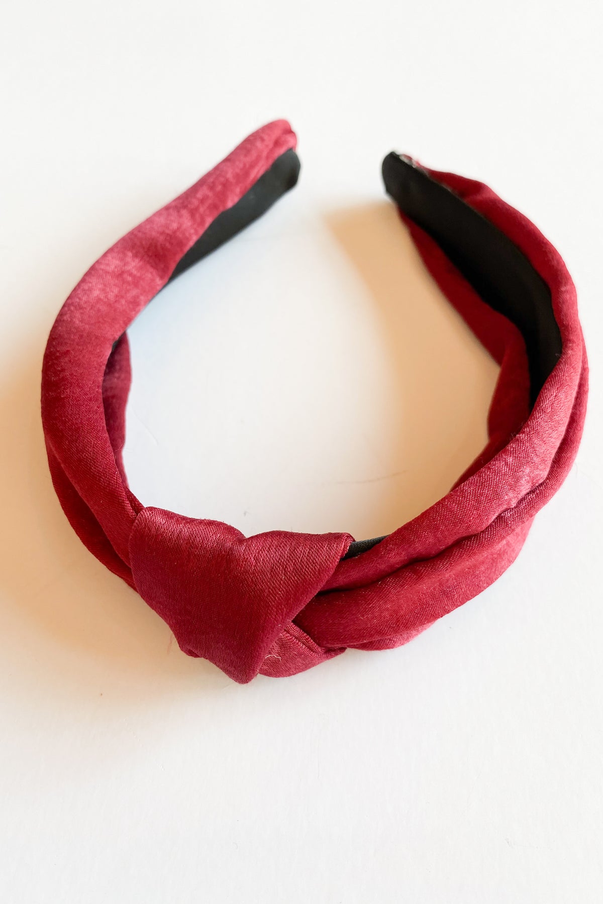 mode, satin top knot headband