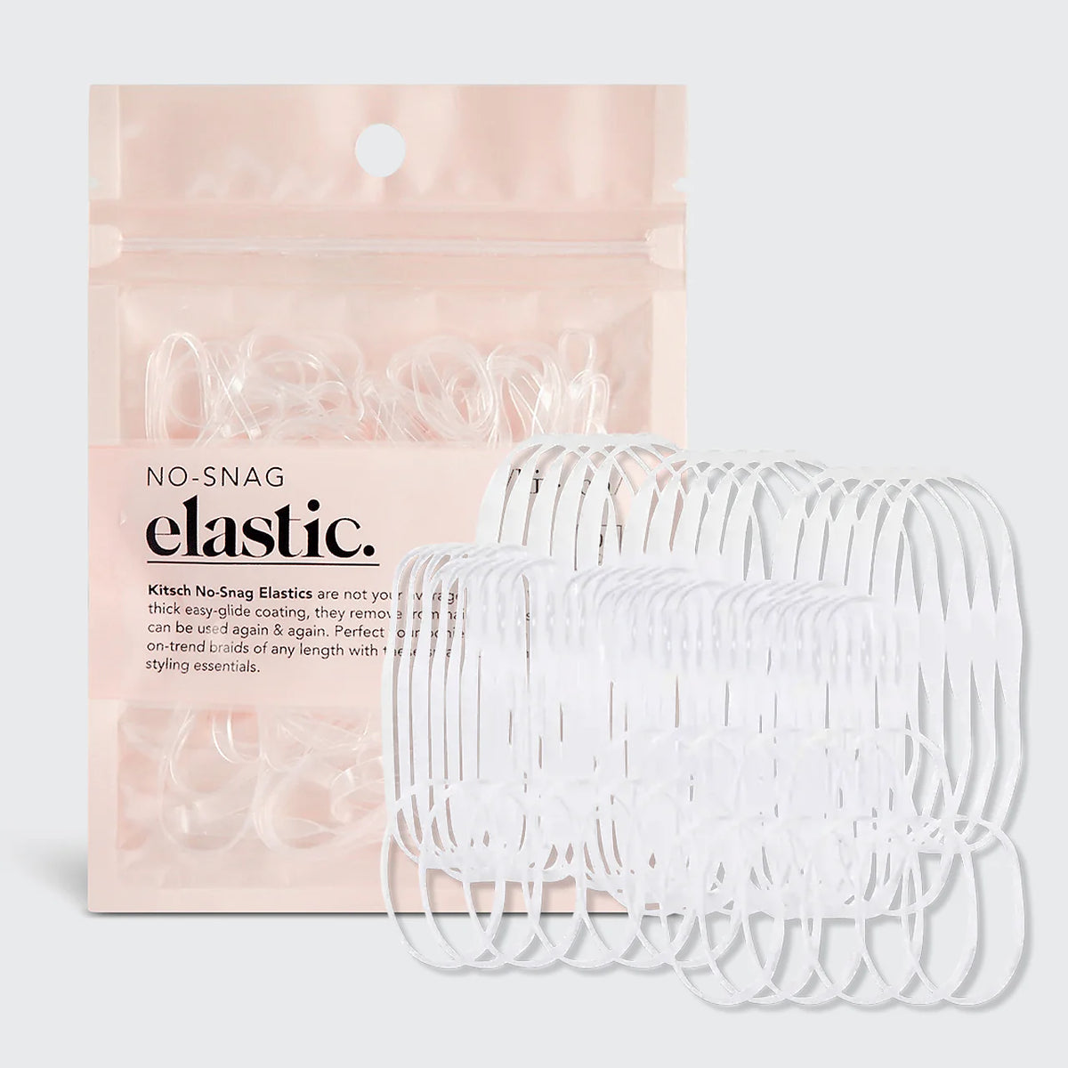 no snag elastics 100pc- clear