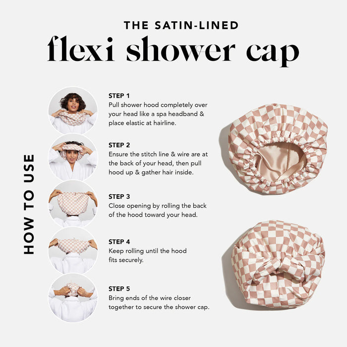 satin lined shower cap