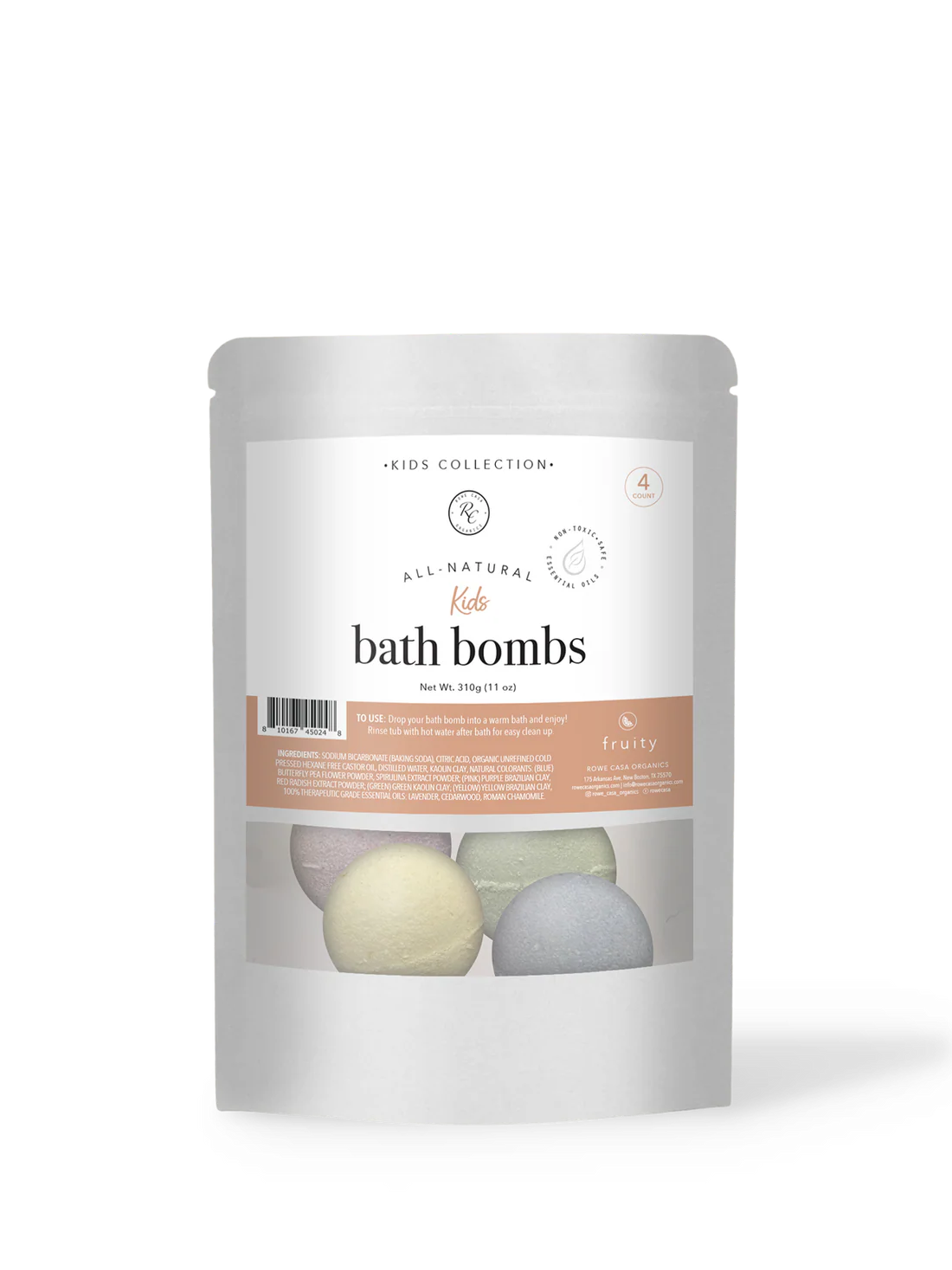 kids bath bombs - set of 4
