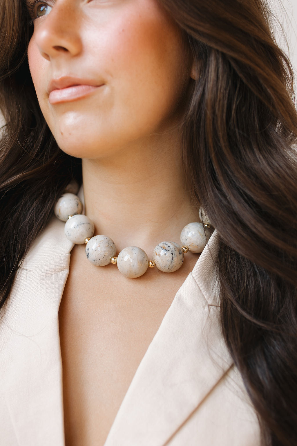 glory marble chunky necklace