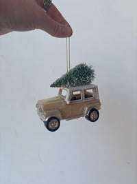 jeep w/sisal tree ornament