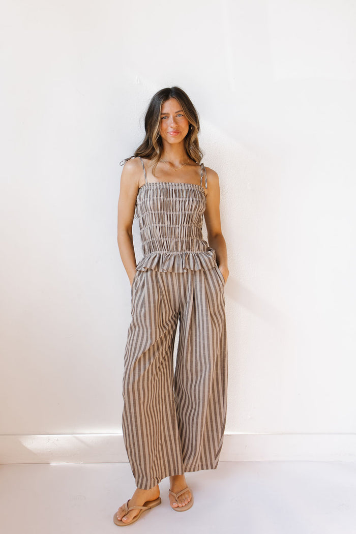 jaylee ruffled wide leg jumpsuit