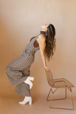 mode, penelope houndstooth jumpsuit