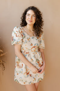mode, aurora floral mini dress