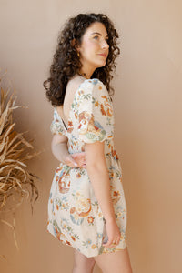 mode, aurora floral mini dress