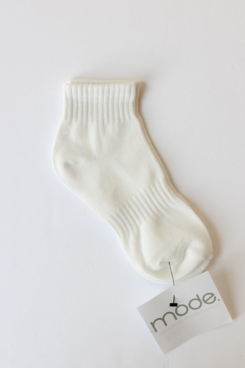 mode, solid short socks