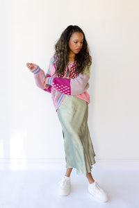 mode, wild roses cardigan