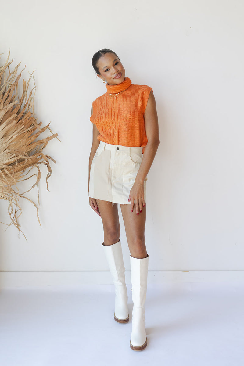 thea turtleneck sweater vest