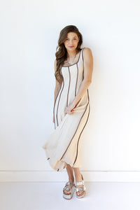 mode, leia linen midi dress
