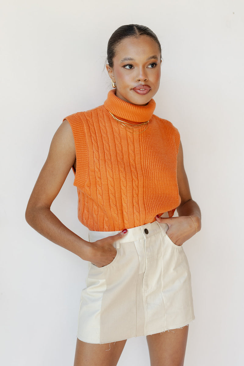thea turtleneck sweater vest