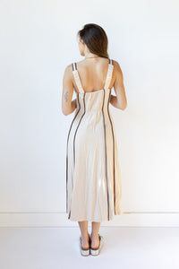 mode, leia linen midi dress