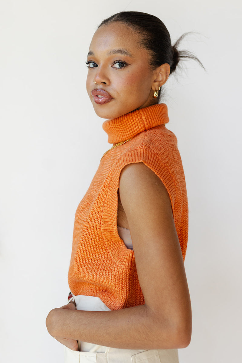 thea turtleneck sweater vest