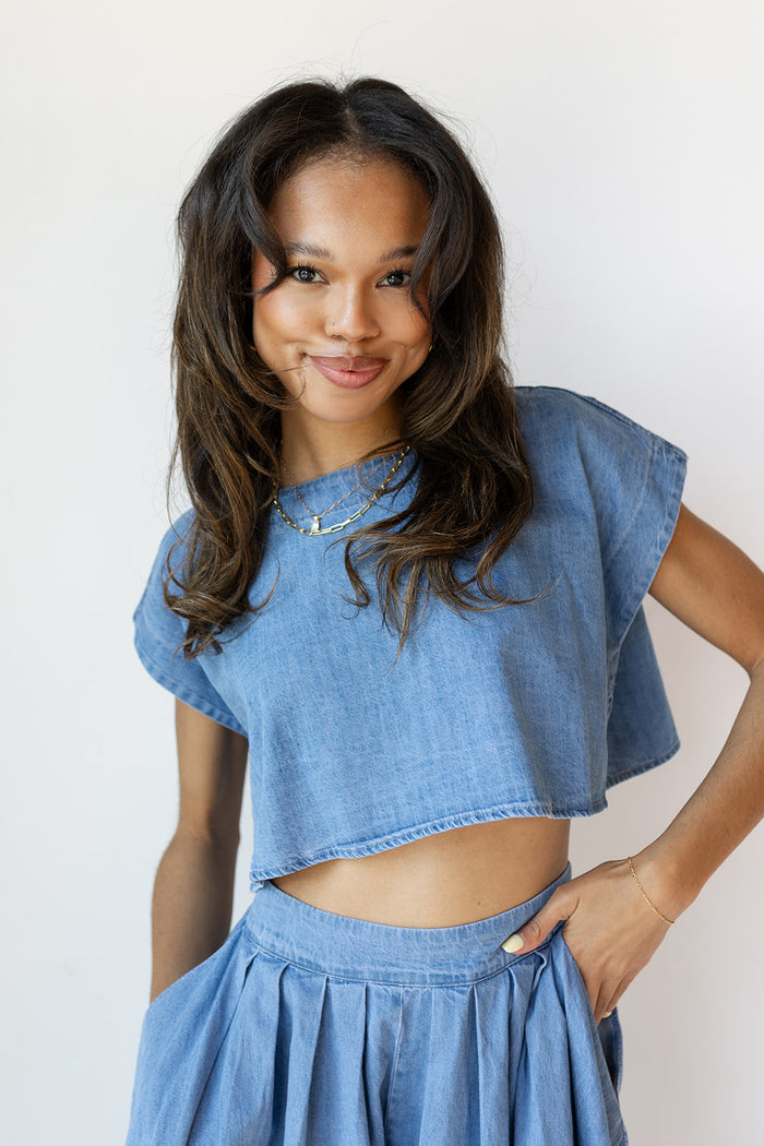 mode, zoey crop top