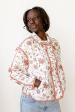 mode, quilted petal jacket