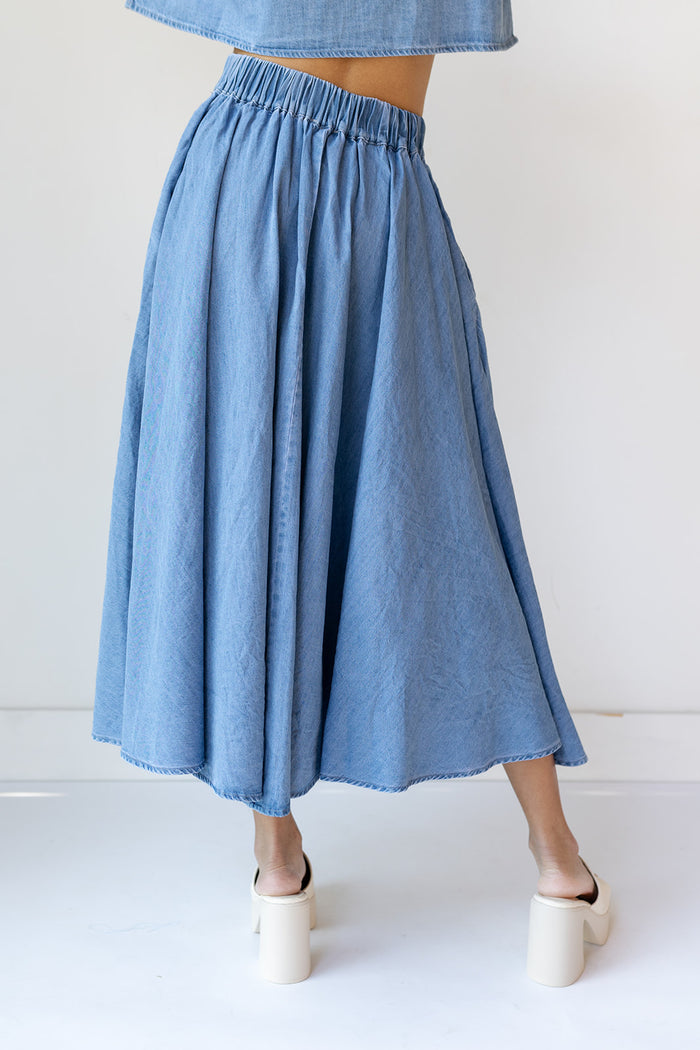 mode, zoey midi skirt