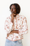 mode, quilted petal jacket