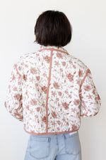 mode, quilted petal jacket