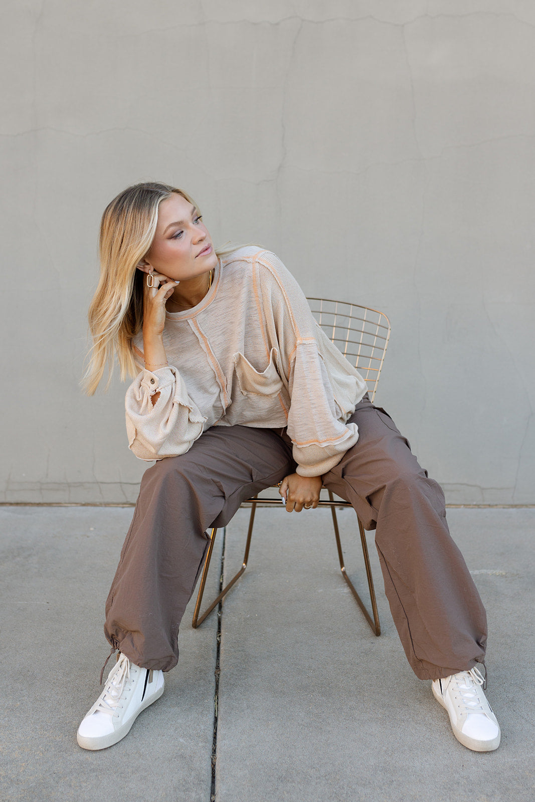 mode, camryn crop long sleeve