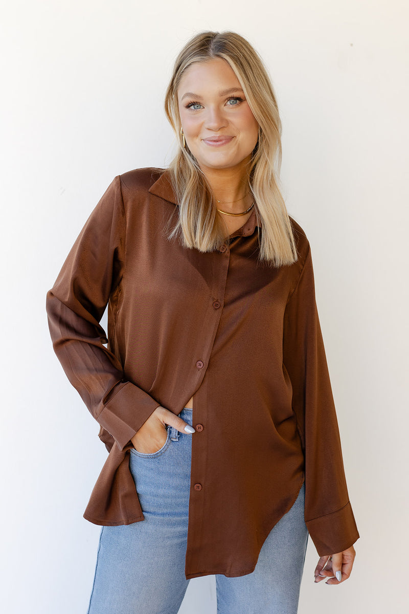 slow down button blouse