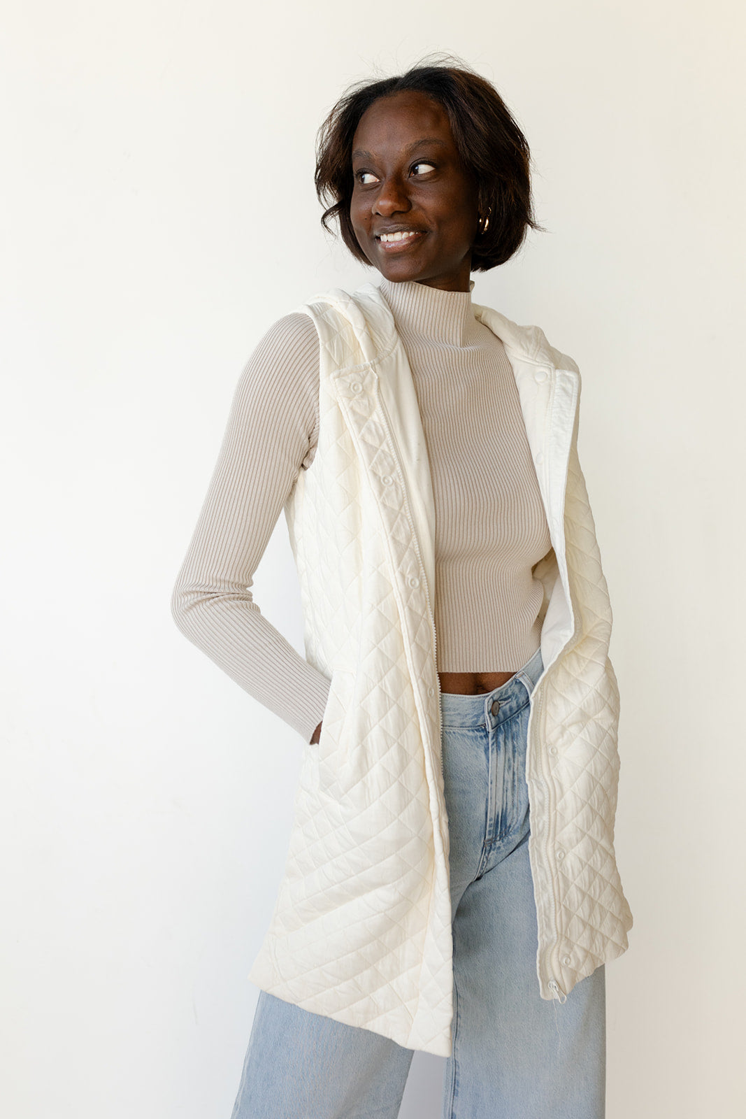mode, avery quilted vest