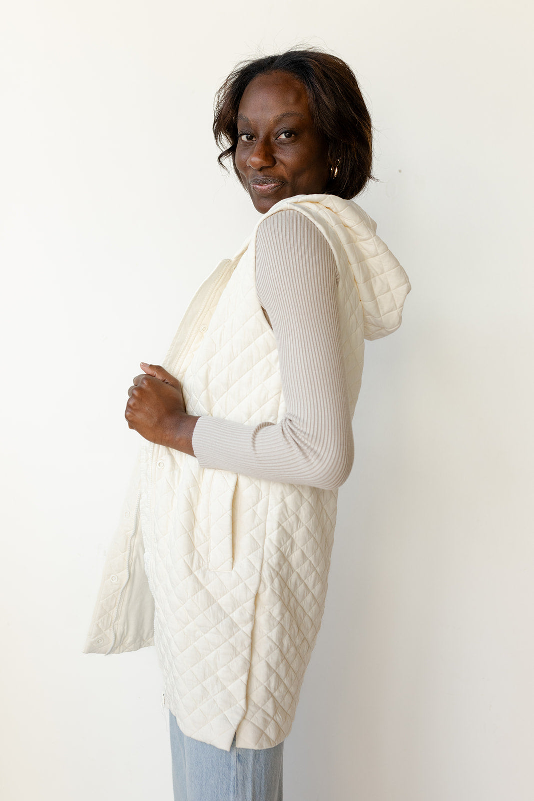mode, avery quilted vest