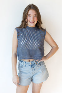 mode, cressida crochet top