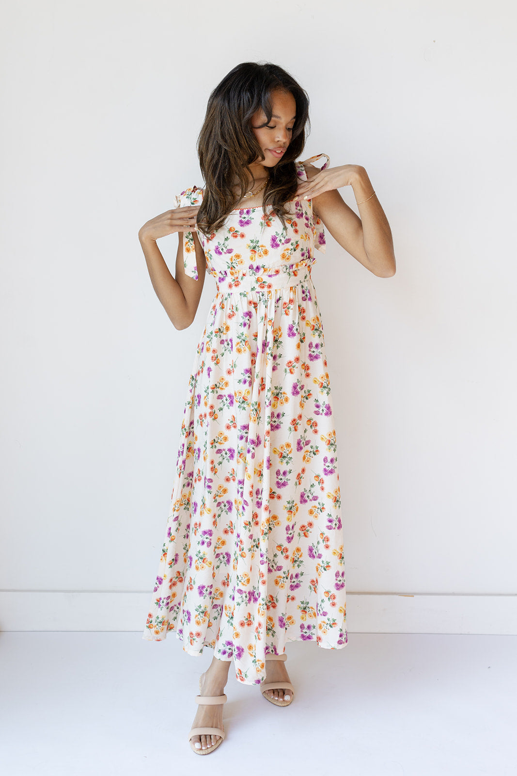 mode, alice floral  midi dress