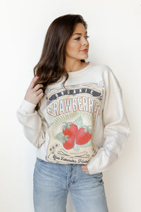 mode, strawberries sweatshirt