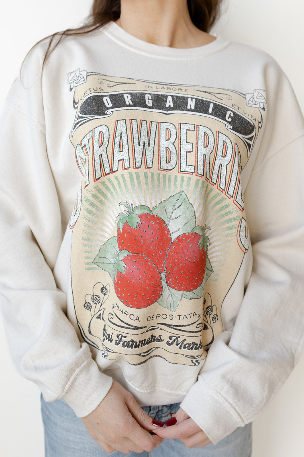 mode, strawberries sweatshirt