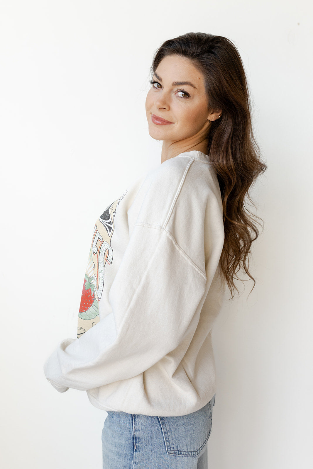 mode, strawberries sweatshirt