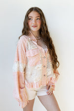 mode, flower + pearl detail jacket
