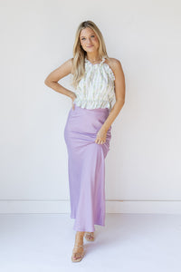 mode, french satin fishtail skirt