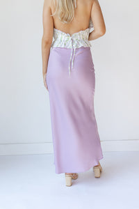 mode, french satin fishtail skirt