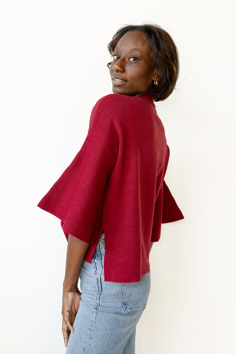 mode, harlow bell sleeve sweater