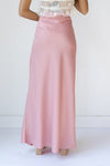 mode, french satin fishtail skirt