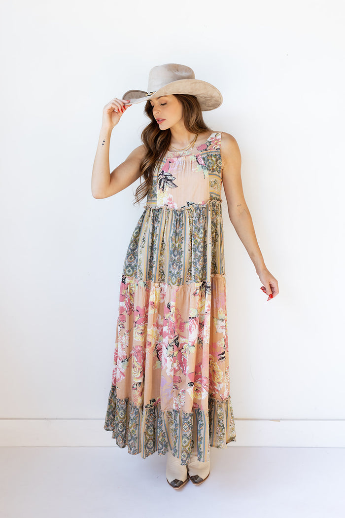 mode, kris floral maxi dress
