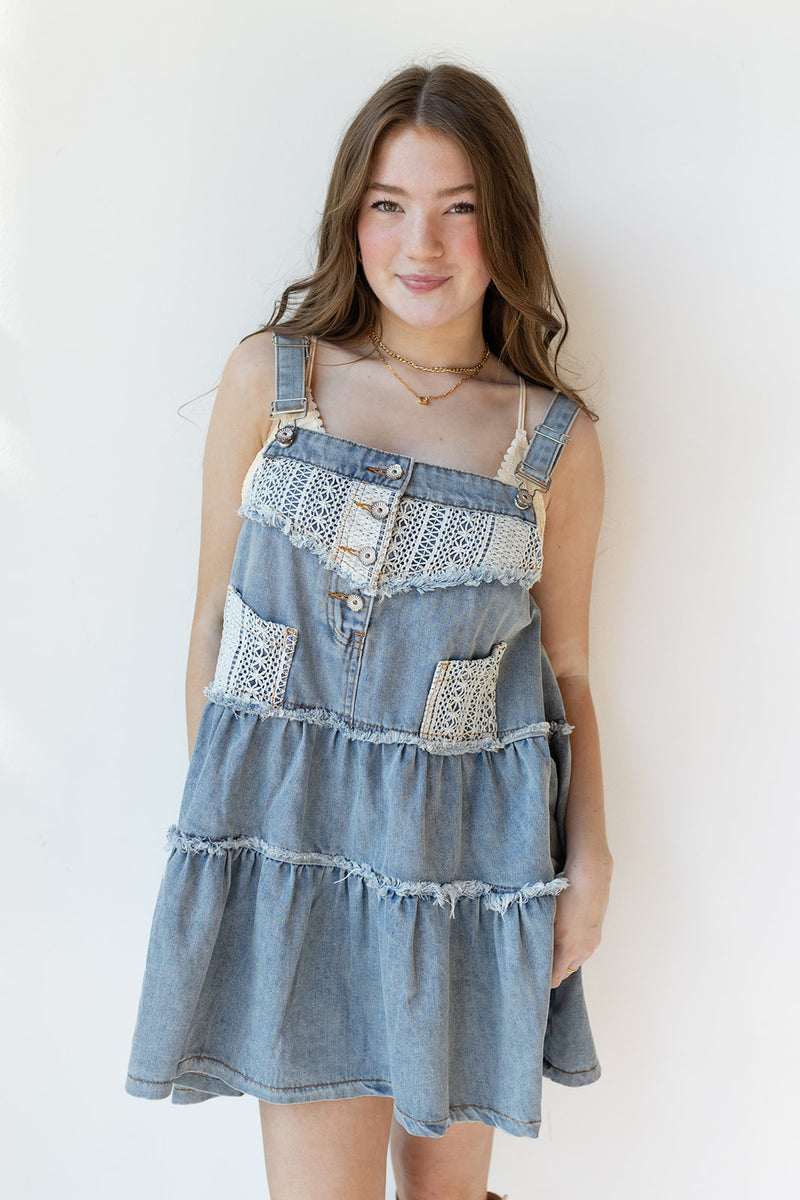mode, collins overall dress