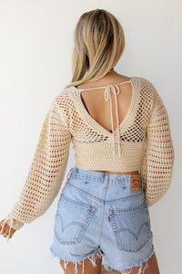 mode, catalina crochet top