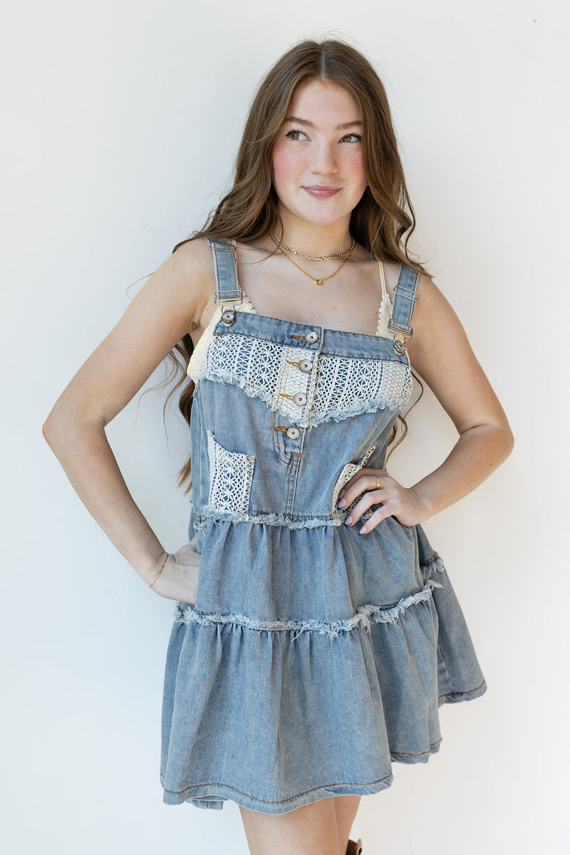 mode, collins overall dress