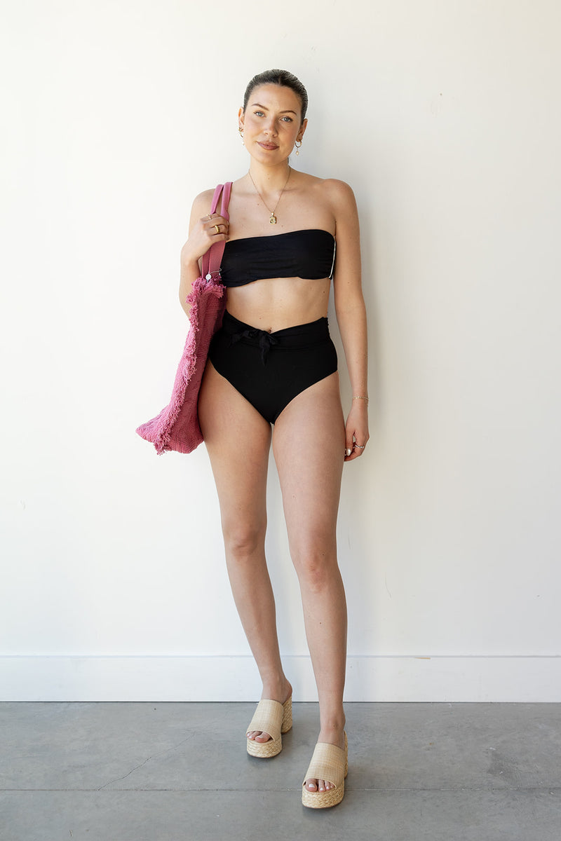 mode, tara tie bandeau swim top